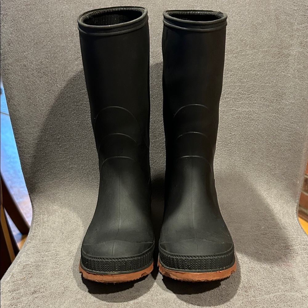 Kids Black Rain Boots - Size 1 - Like new!